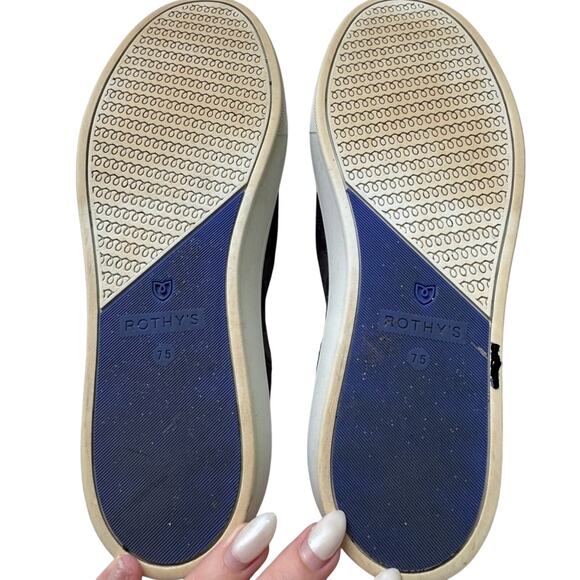 Rothy’s The Original Slip On Sneakers Knitted Camo Gray Black Size 7.5 - Picture 10 of 10